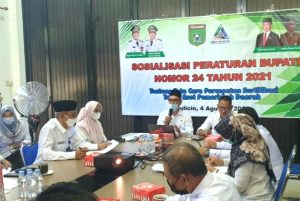 Percepatan Sertifikasi Aset Daerah, Disperkimtan Tanbu Gelar Sosialisasi Perbup 24 Tahun 2021