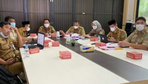 Pemkab Tanbu Mengikuti Rapat Monev Sertifikasi Aset Secara Virtual Yang di Gelar KPK RI