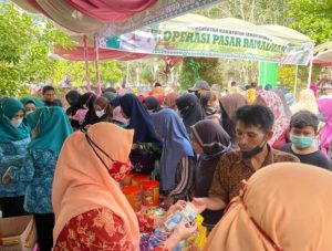 DKUMP2 Tanbu Gelar Operasi Pasar, Ingin Stabilkan Harga Kebutuhan Pokok Dipasaran