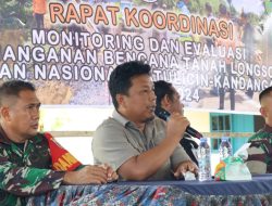 BPBD Tanbu dan Tim Monev Gelar Rakor Penanganan Longsor Mantewe