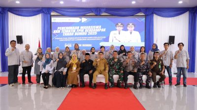 Bupati Andi Rudi Latif menyambut 233 mahasiswa KKN Tematik FPIK ULM di Pendopo Bupati Batulicin, Tanah Bumbu, pada Senin, 21 Juli 2025