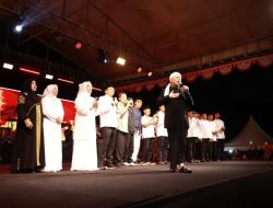Semarak HUT RI, Andi Irmayani Rudi Latif Hadiri Bershalawat Bersama Opick