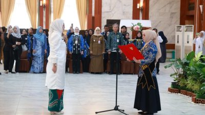 Rakor Bunda PAUD Provinsi Kalsel 2025 dukung wajib belajar, berlangsung di Gedung Mahligai Pancasila, Banjarmasin, Senin 8 September