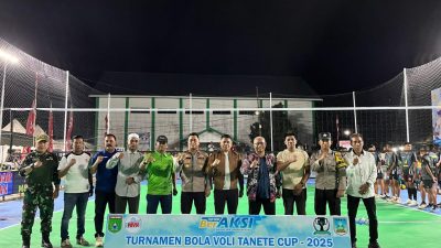 Turnamen Bola Voli Tanete Cup 2025 resmi dibuka di Desa Tanete, perebutkan Piala Bupati Tanah Bumbu dengan semangat sportivitas tinggi