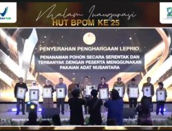 Nur Andi Arinawati Arsyad Terima Penghargaan LEPRID Prestasi Indonesia–Dunia pada HUT ke-25 BPOM