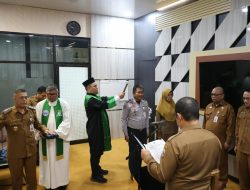 Sekda Eka Saprudin Pimpin Pelantikan Tiga Pejabat Pemkab Kotabaru